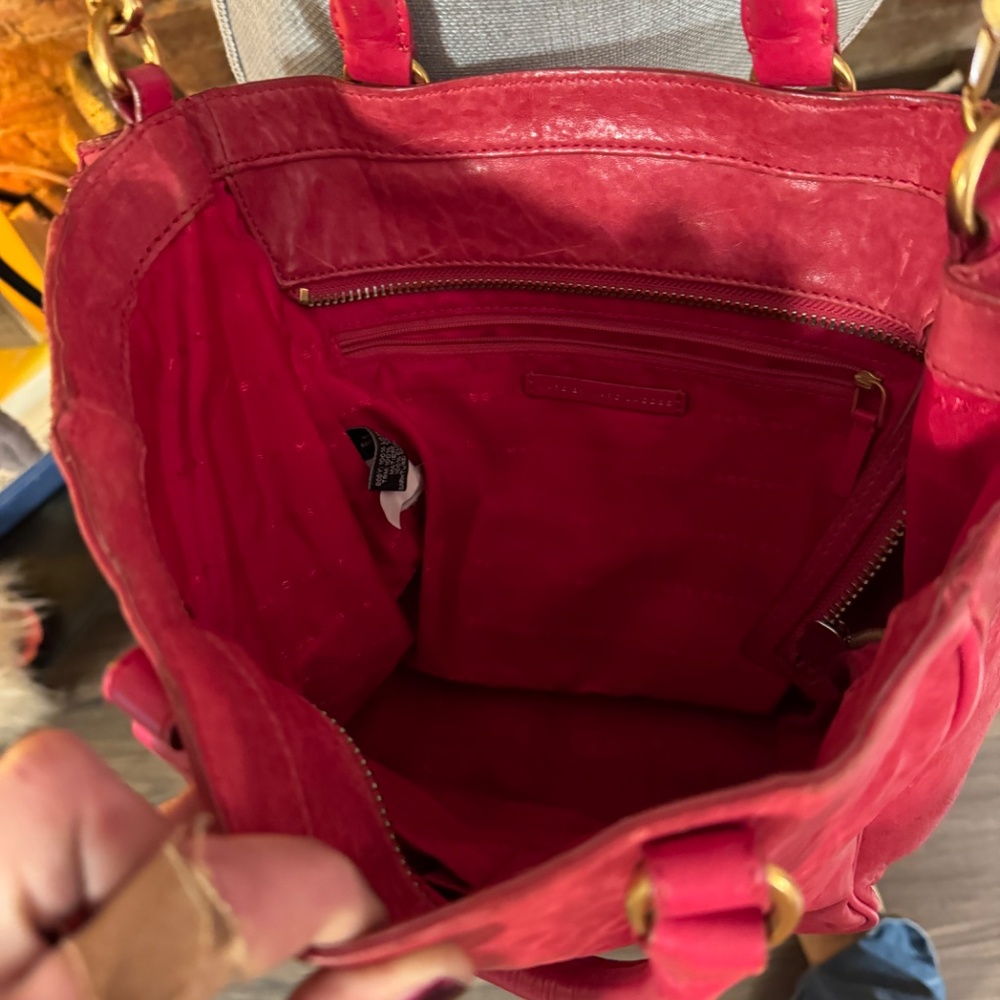 Marc By Marc Jacobs Raspberry Leather Crossbody T… - image 3